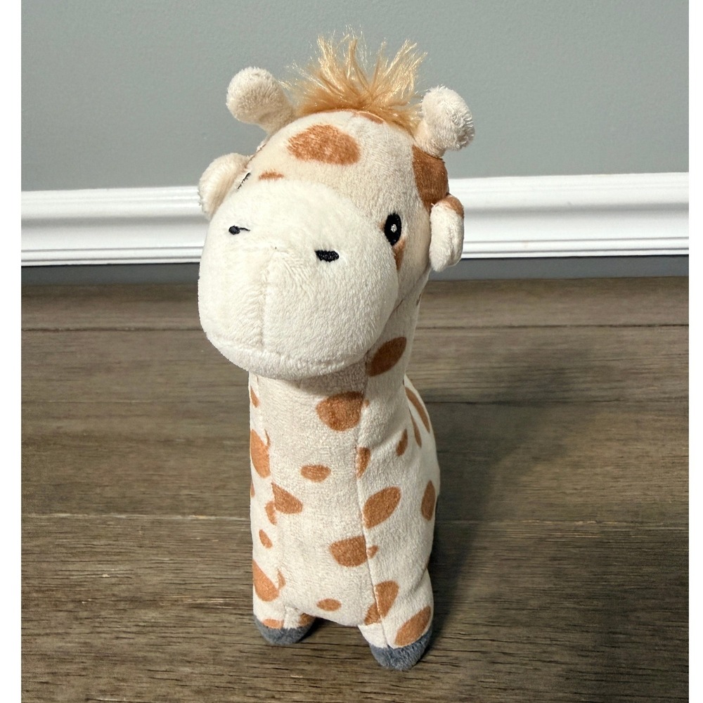 HM Home Giraffe Plush Stuffed Animal Tan Brown Spotted Nursery Decor Toy